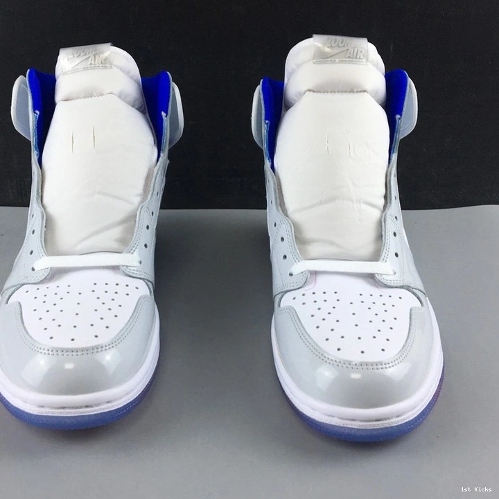 White CK6637-104 Zoom Retro Racer 1 Blue Jordan  High 0118